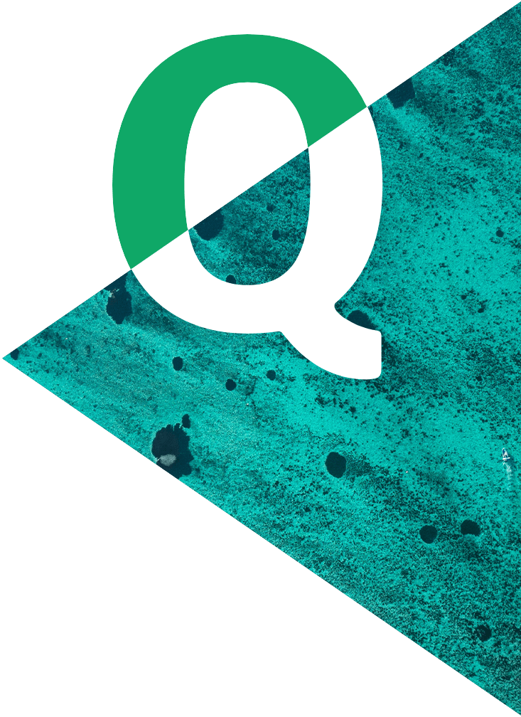 Image showing an aerial view of the turquoise sea