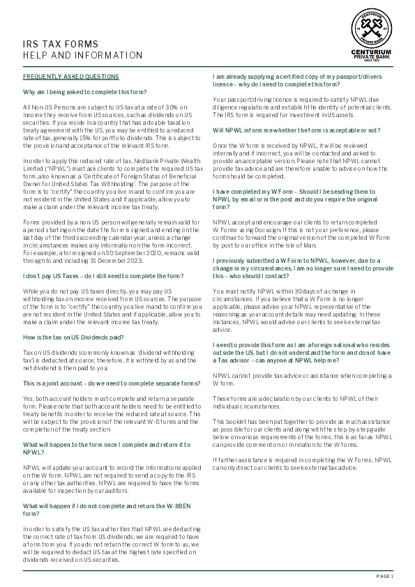 IRS tax forms