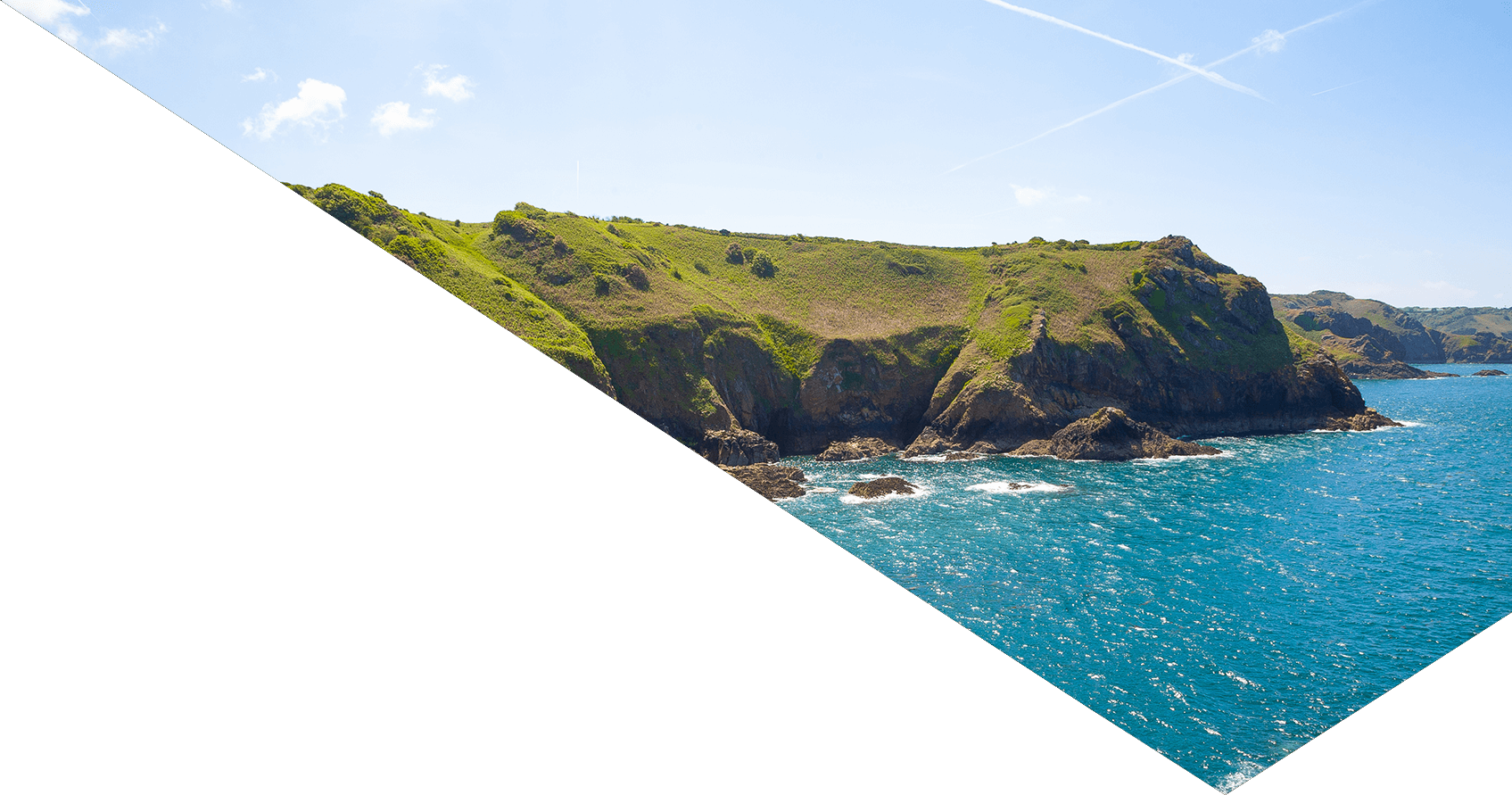 Image showing a Jersey coast in a sunny day