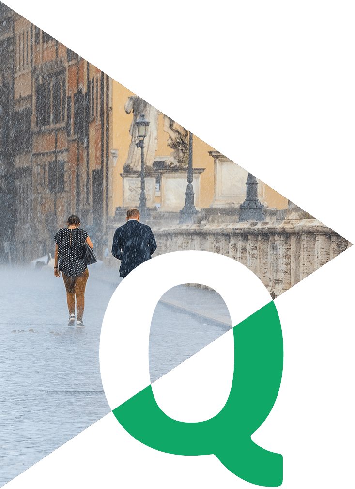 Image showing one couple walking in the rain